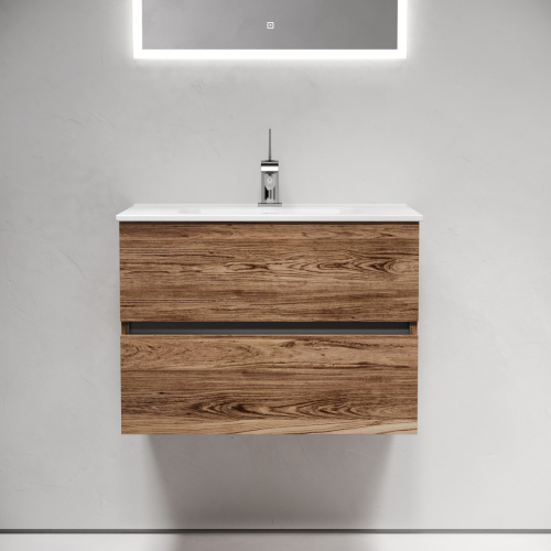 Тумба под раковину Sancos Urban UR70ECH 70х50 подвесная цвет коричневый - фото 4